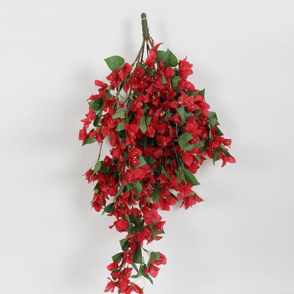 Decorative Artificial Hanging Bougainvillea Flower | 34 Inch Red