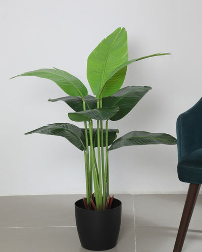 Artificial Banana Plant with Pot for Home and Office Interior Greenery | 4 Feet