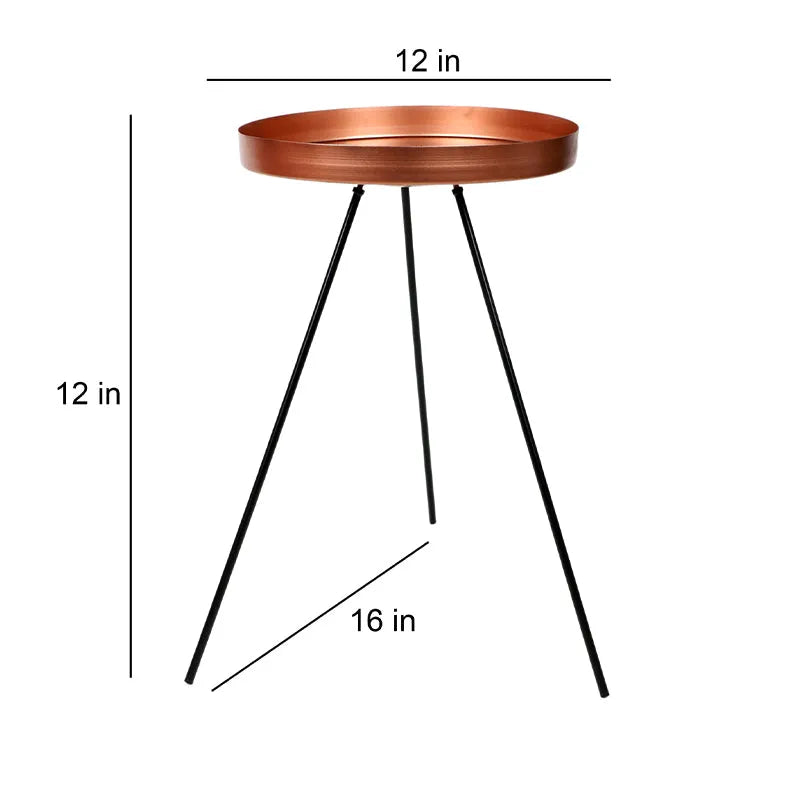 Geo Detachable Table Copper & Black