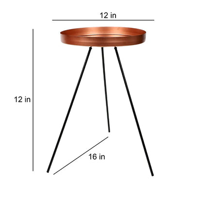 Geo Detachable Table Copper & Black