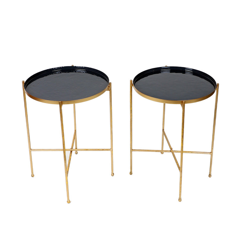 Grey & Gold Foldable Table Set Default Title