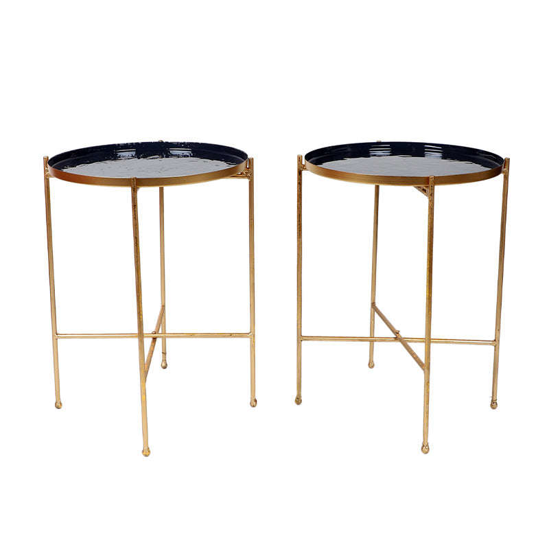 Grey & Gold Foldable Table Set Default Title