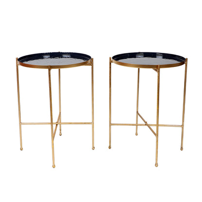 Grey & Gold Foldable Table Set Default Title