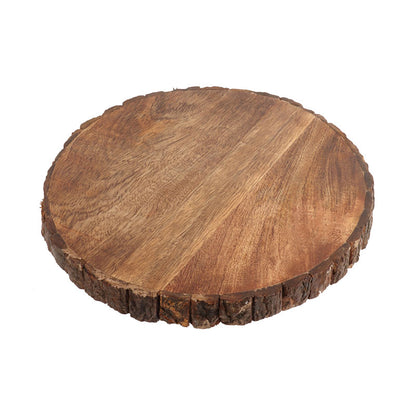 Mango Wood Revolving Cake Platter with Server Set Default Title