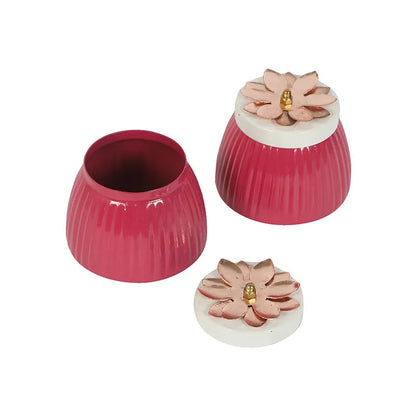 Metal Jars | Set of 2 Pink