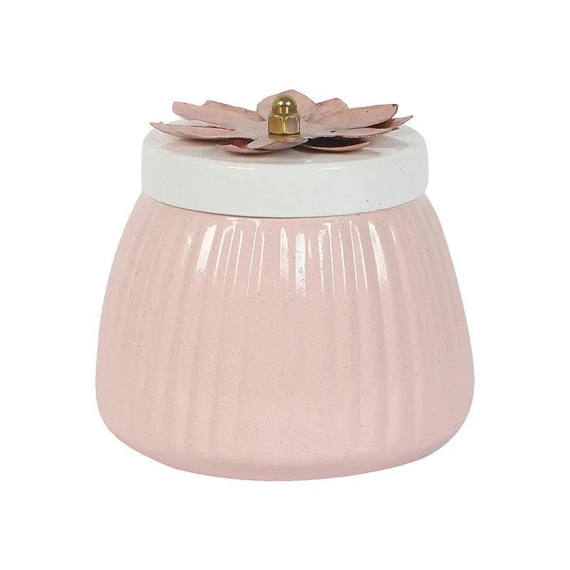 Metal Jars | Set of 2 Light Pink