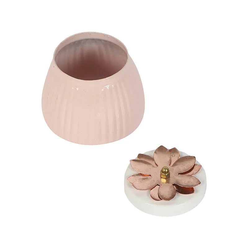 Metal Jars | Set of 2 Light Pink