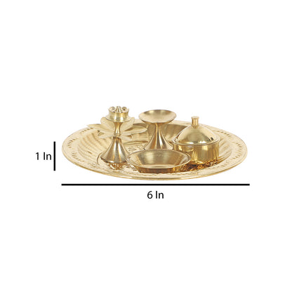 Small Brass Pooja Thali Default Title