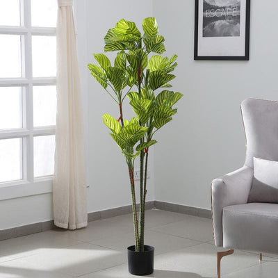 Ginkgo & Ficus Artificial Real Touch Plant With Pot | 60 Inch Default Title