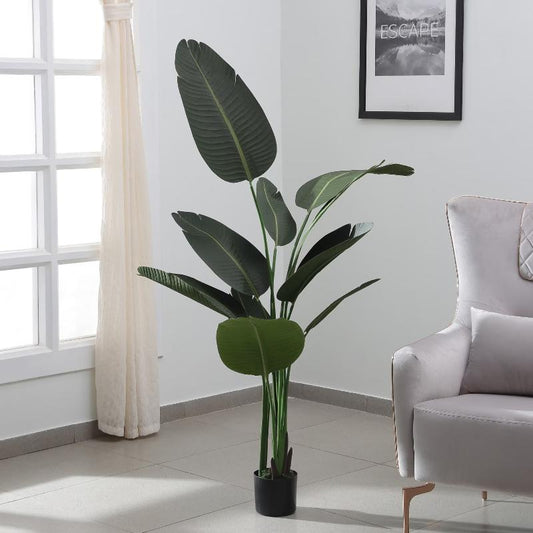 Artificial Green Real Touch Banana Plant With Pot | 64 Inch Default Title