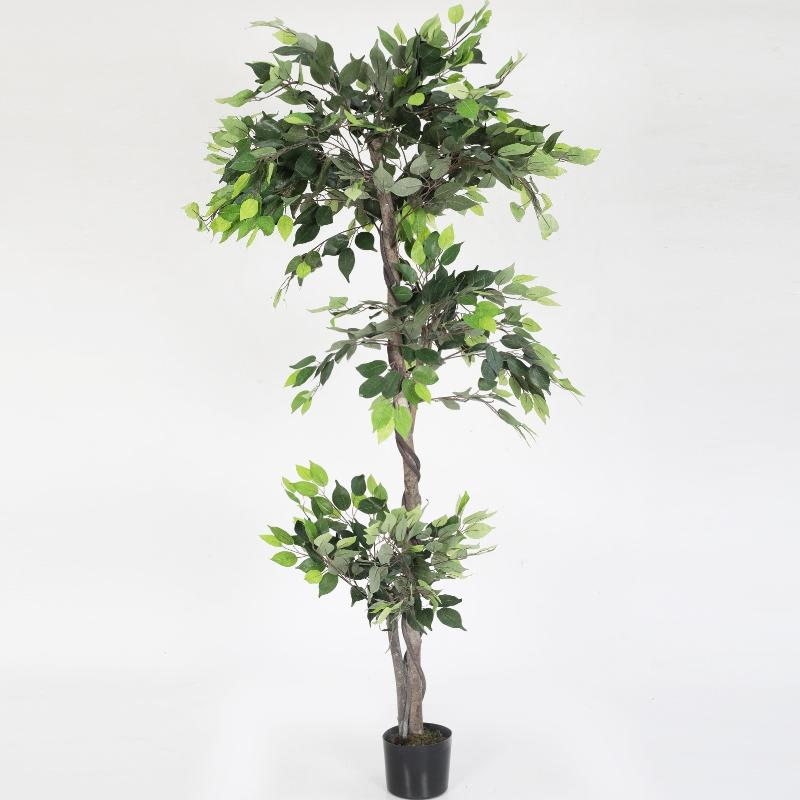 Artificial Green Real Touch Ficus Plant With Pot | 72 Inch Default Title