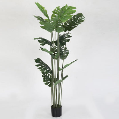 Décor Artificial Green Real Touch Ficus Plant With Pot | 72 Inch Default Title