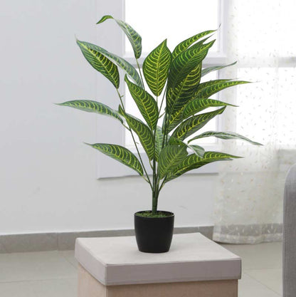 Artificial Indoor Intertior Iceton Croton Plant With Pot - Dusaan