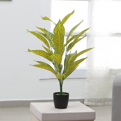 Artificial Indoor Intertior Iceton Croton Plant With Pot - Dusaan