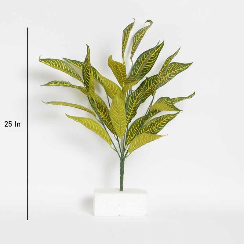 Artificial Iceton Croton Plant | 26 Leaves Yellow