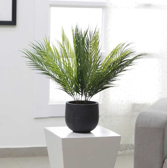 Mini Artificial Dypsis Areca Palm 9 Leaves Set of 2