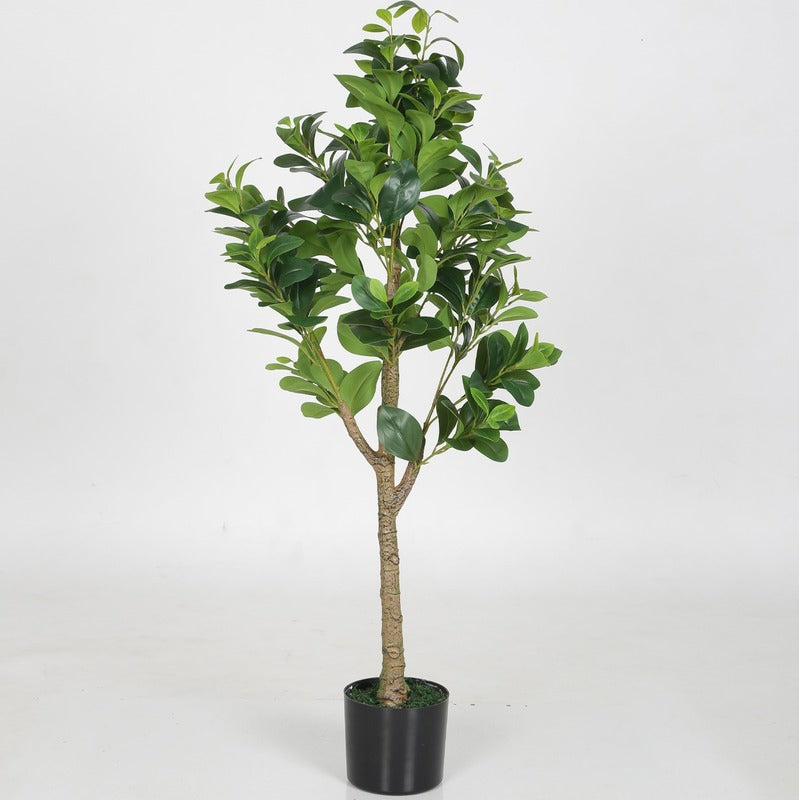 Ornate Artificial Fig Plants with Black Pot 48 Inches