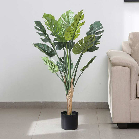 Artificial Real Touch Monsteray Plant & Pot for Home Decor 44 Inches