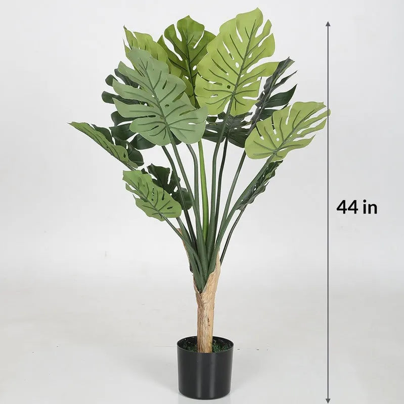 Artificial Real Touch Monsteray Plant & Pot for Home Decor 44 Inches