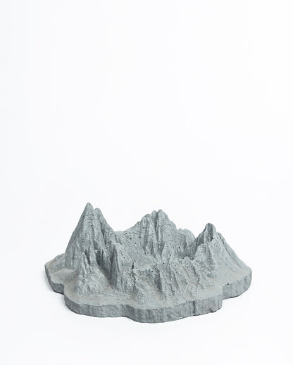 Mountain Inspired Elegant Design Alpine Concrete Ashtray | 6 x 6 x 2 inches