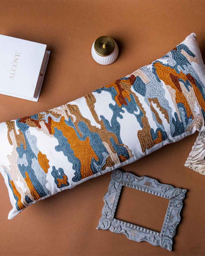 Modern Multicolor Lava Cushion Cover | 14 x 32 inches