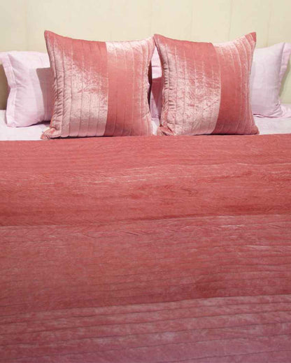 Quilted Pink Bedspread Combo | Pack of 3