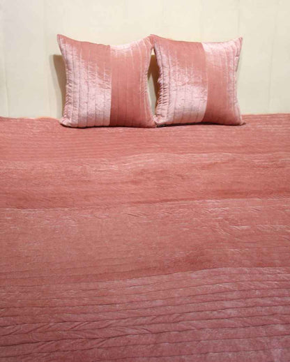 Quilted Pink Bedspread Combo | Pack of 3