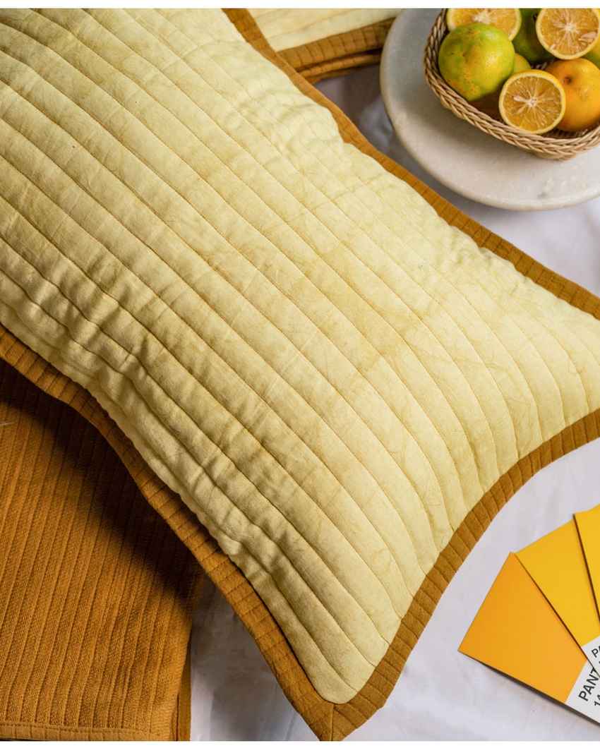 Warm Mustard Ochre Bedspread Combo | Pack of 3