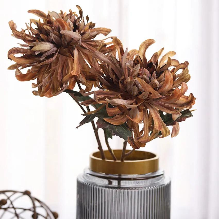 Autumn Chrysanthemum Artificial Flower | Set Of 2 | Vase Not Included