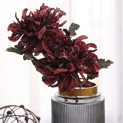 Autumn Chrysanthemum Artificial Flower | Set Of 2 | Vase Not Included