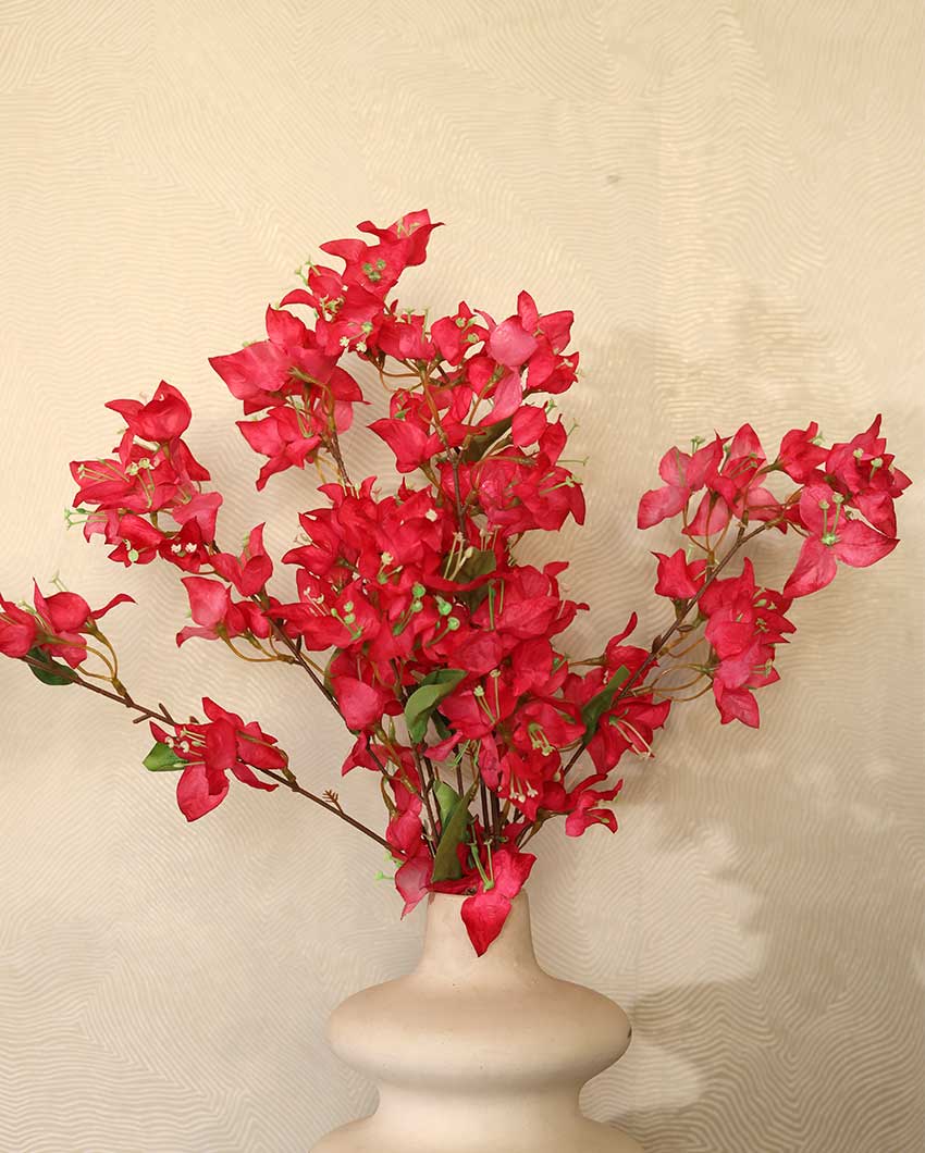 Bougainvillea Artificial Stick Flowers | Set Of 2 | 3 feet| Vase Not Included