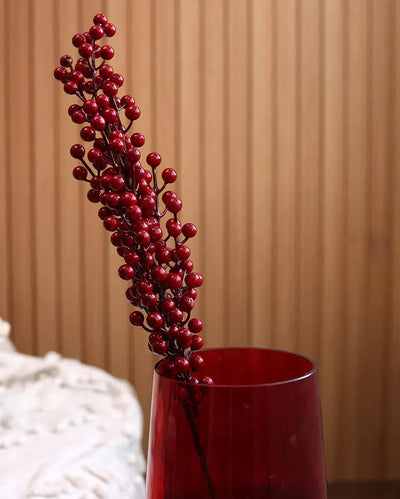 Alex Berries Cherry Artificial Flower | 2.6 feet| Vase Not Included