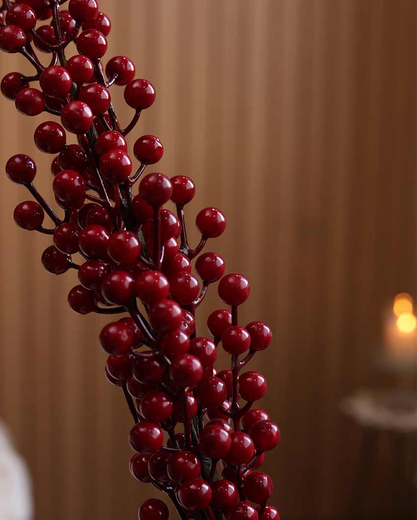 Alex Berries Cherry Artificial Flower | 2.6 feet| Vase Not Included