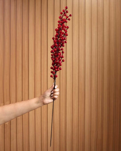 Alex Berries Cherry Artificial Flower | Vase Not Included