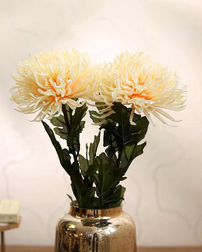 Chrysanthemum Artificial Flower | Set Of 2 |2.5 feet | Vase Not Included