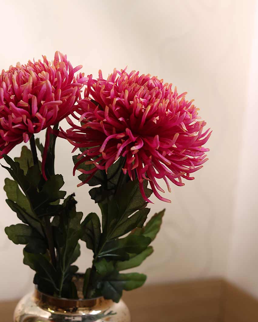 Chrysanthemum Artificial Flower | Set Of 2 |2.5 feet | Vase Not Included