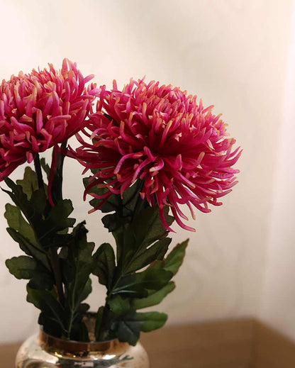 Chrysanthemum Artificial Flower | Set Of 2 | Vase Not Included