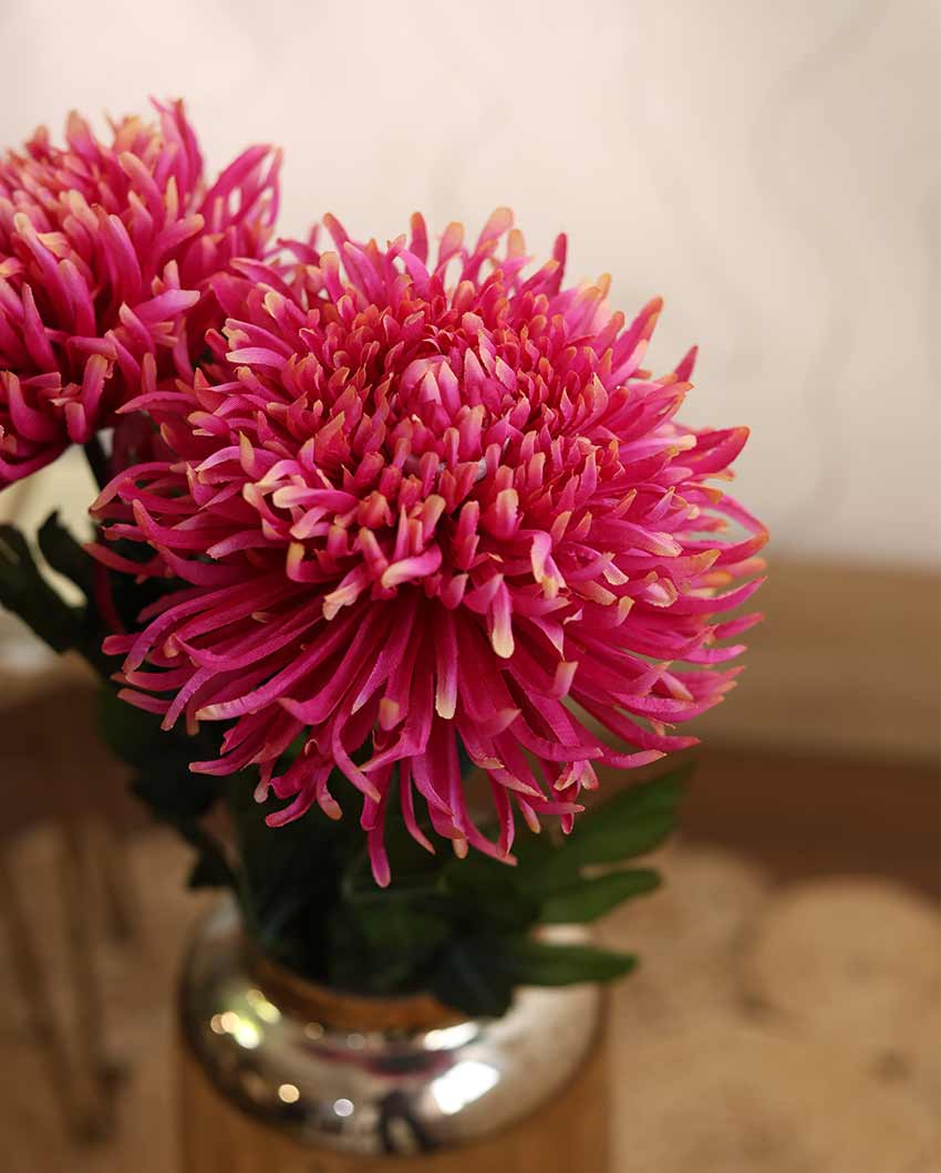 Chrysanthemum Artificial Flower | Set Of 2 | Vase Not Included