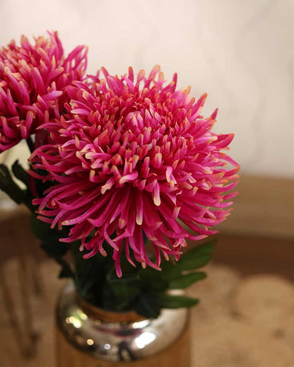 Chrysanthemum Artificial Flower | Set Of 2 |2.5 feet | Vase Not Included