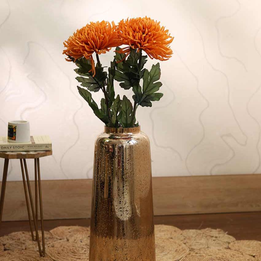 Chrysanthemum Artificial Flower | Set Of 2 | Vase Not Included