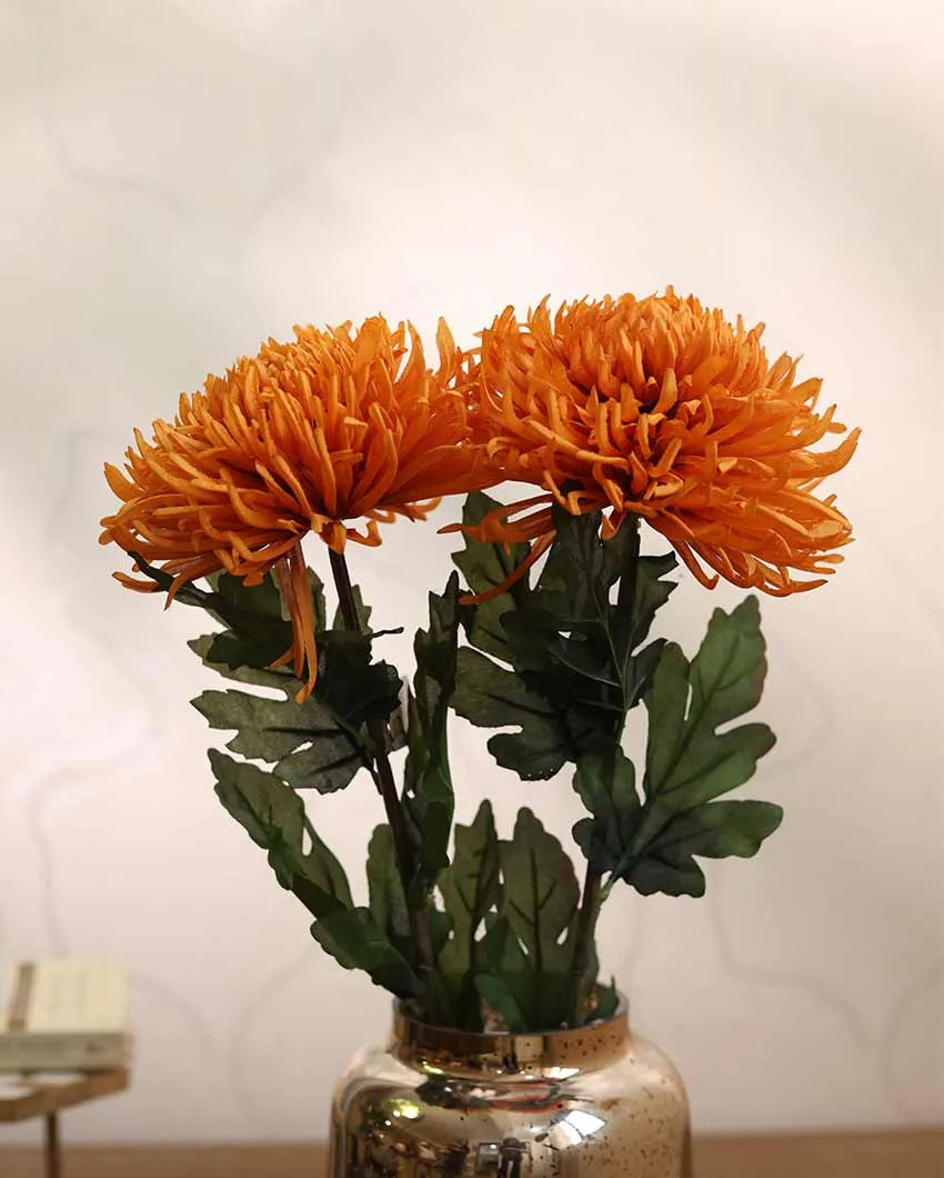 Chrysanthemum Artificial Flower | Set Of 2 |2.5 feet | Vase Not Included