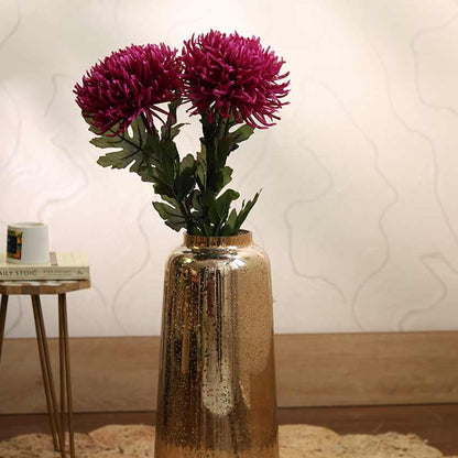 Chrysanthemum Artificial Flower | Set Of 2 |2.5 feet | Vase Not Included