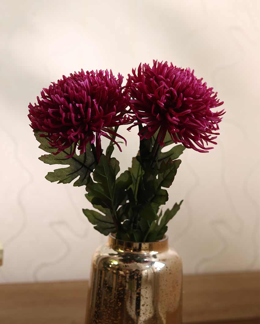 Chrysanthemum Artificial Flower | Set Of 2 | Vase Not Included