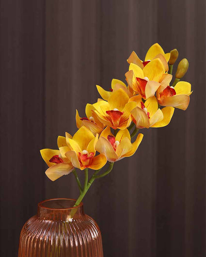 Cymbidium Plastic Artificial Flower | Vase Not Included