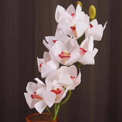 Cymbidium Plastic Artificial Flower | Vase Not Included