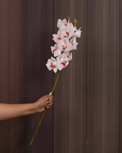 Cymbidium Plastic Artificial Flower | Vase Not Included