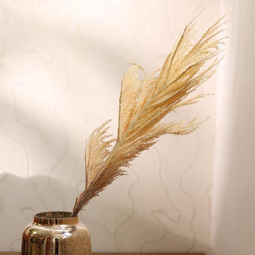 Pampas Reed Fabric And Plastic Grass | Vase Not Included