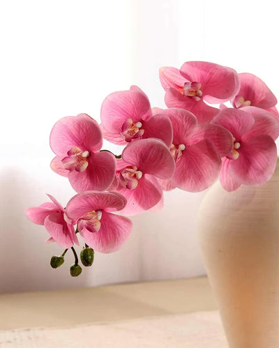 Pink Orchid Silicone Artificial Flower | Vase Not Included