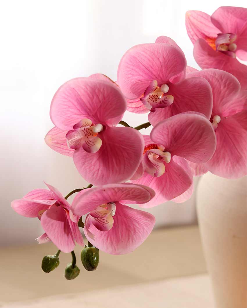 Pink Orchid Silicone Artificial Flower | Vase Not Included