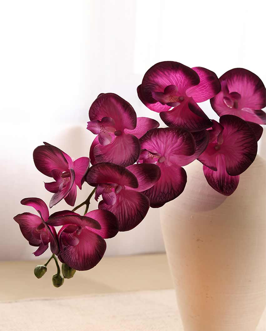 Purple Orchid Silicone Artificial Flower | Vase Not Included